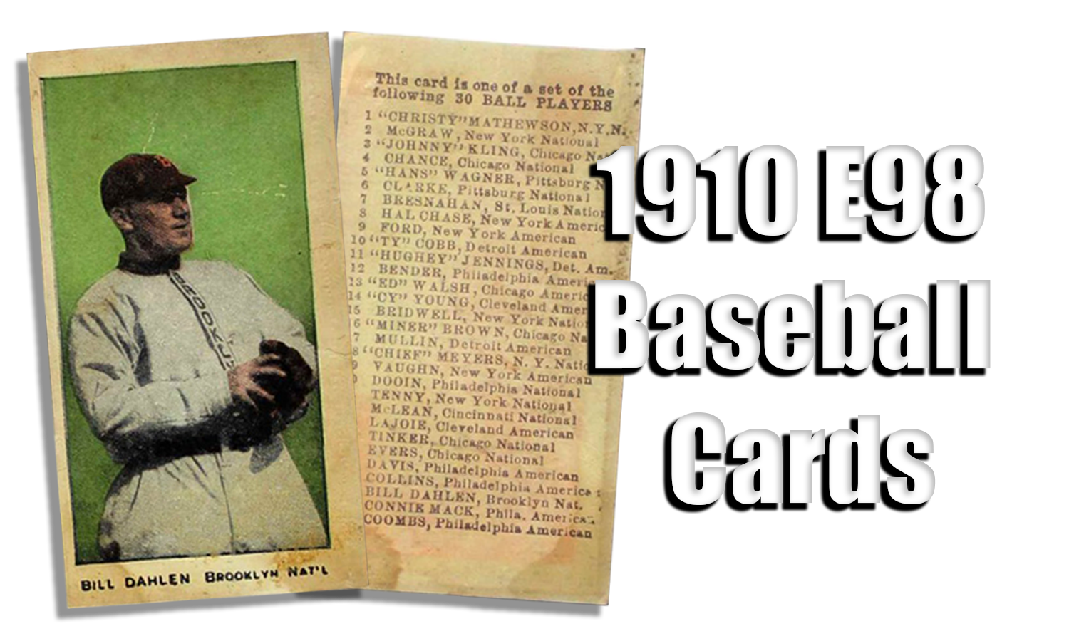 1910 E98 Baseball Cards 